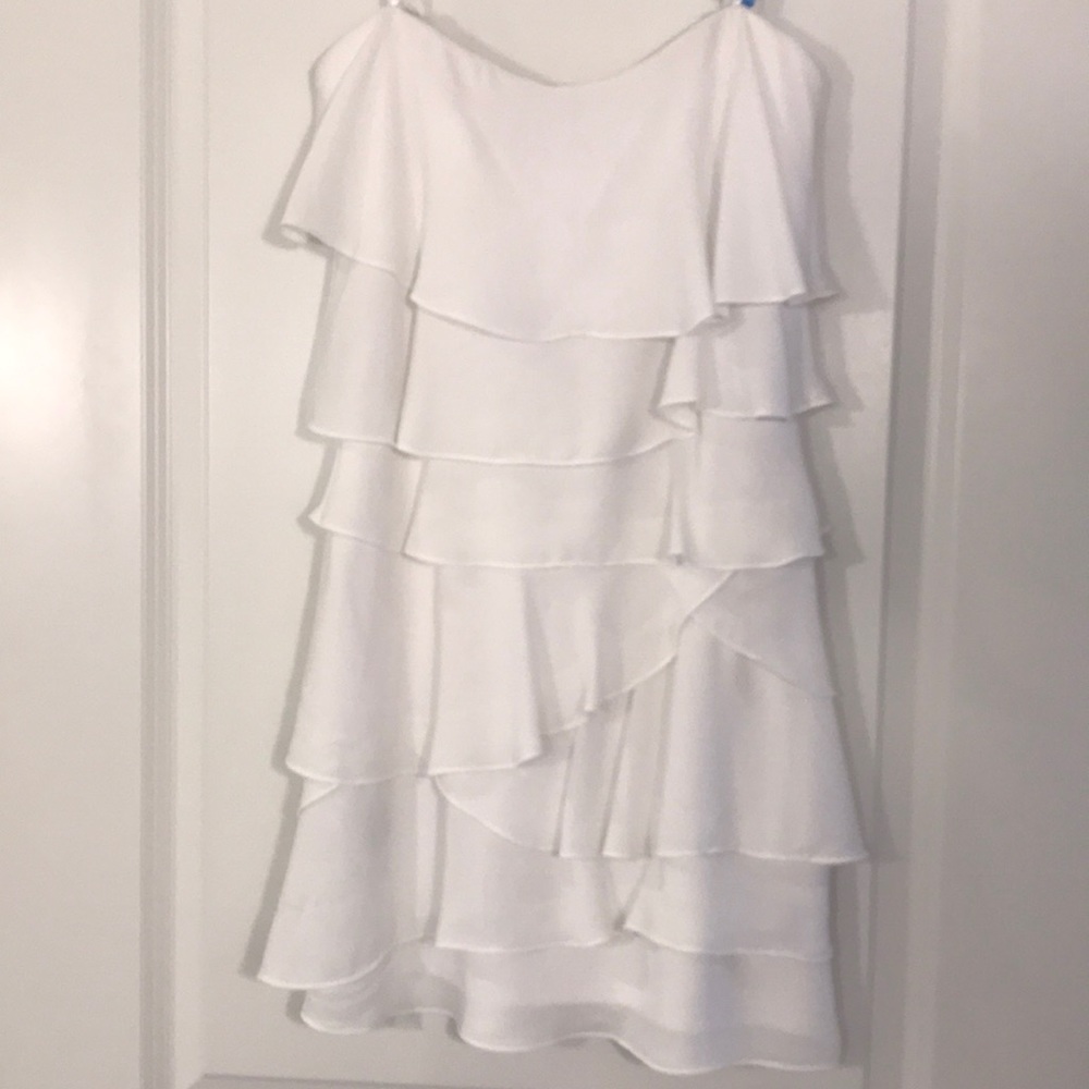 GW White Strapless Mini Dress